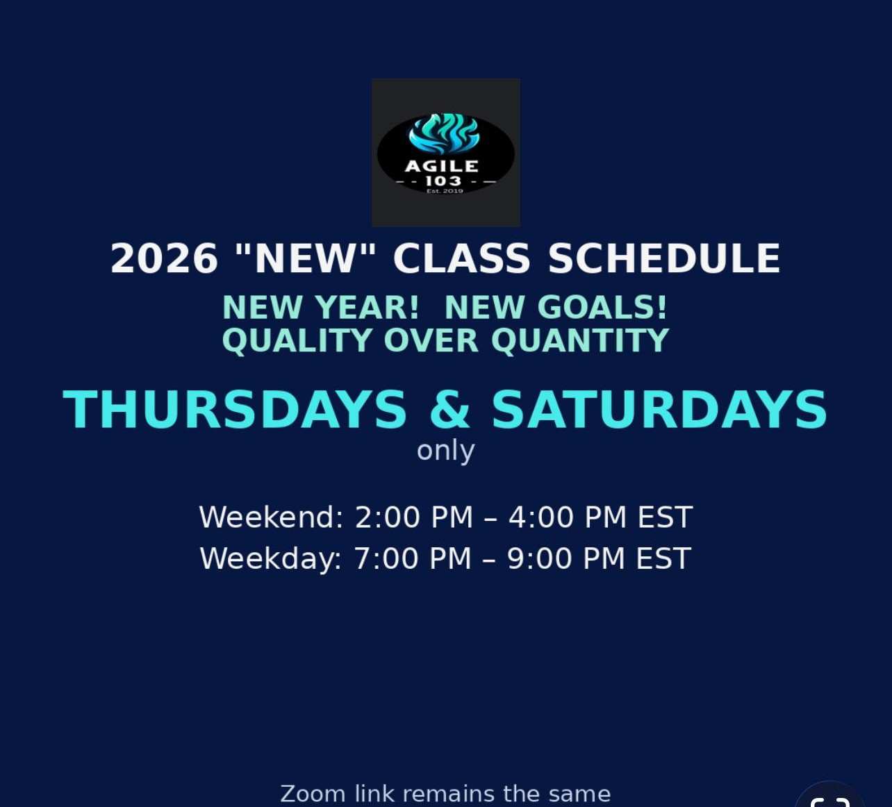 Agile 103_2026 Schedule Plan 1
