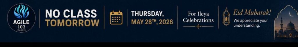 Eid-Mubarak 2026 Celebration Banner on Agile-103 Website